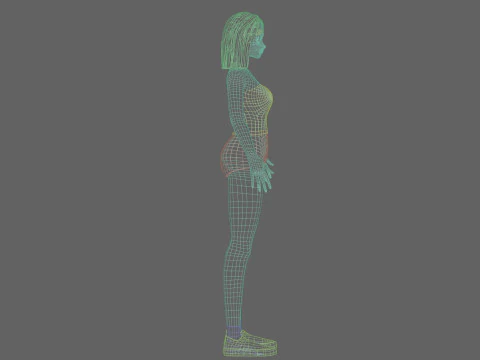 Beautiful Basic girl V28280 3D Model