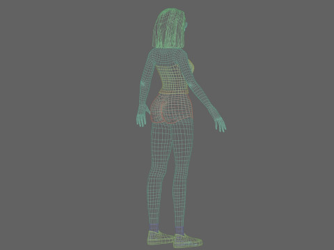 Beautiful Basic girl V28280 3D Model