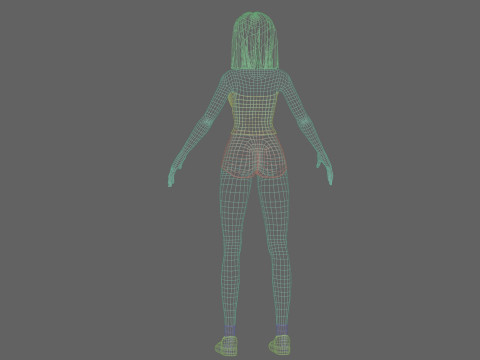 Beautiful Basic girl V28280 3D Model