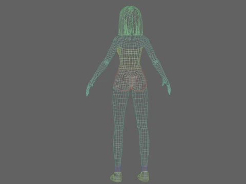 Beautiful Basic girl V28280 3D Model