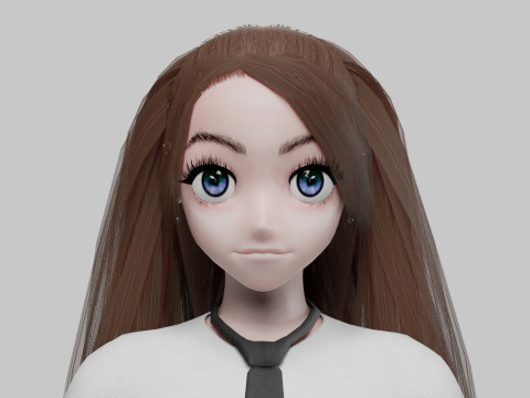 Beautiful cute girl V29034 3D Model