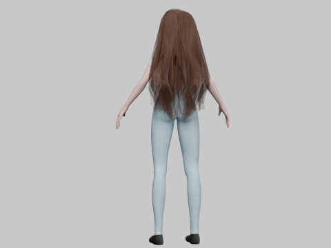 Beautiful cute girl V29034 3D Model