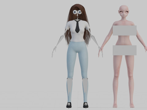 Beautiful cute girl V29034 3D Model