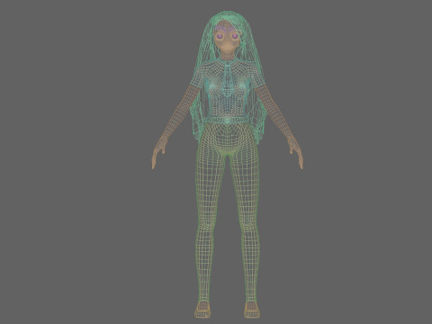 Beautiful cute girl V29034 3D Model
