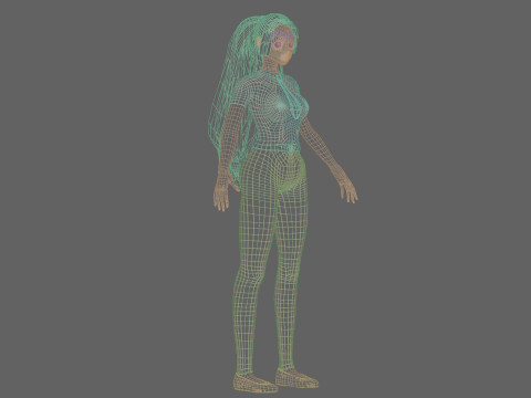 Beautiful cute girl V29034 3D Model