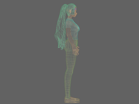 Beautiful cute girl V29034 3D Model