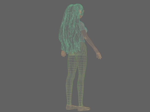 Beautiful cute girl V29034 3D Model