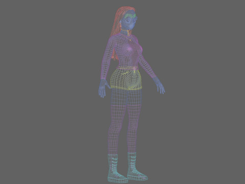 Cartoon anime girl V35884 3D Model