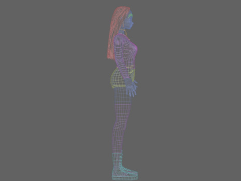 Cartoon anime girl V35884 3D Model