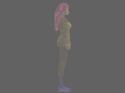 Cartoon cute girl V31833 3D Model