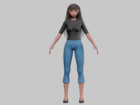 Classic Basic girl V28337 Model 3D