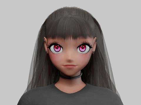 Classic Basic girl V28337 3D Model
