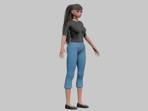 Classic Basic girl V28337 Model 3D