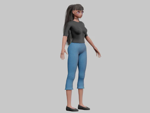 Classic Basic girl V28337 3D Model