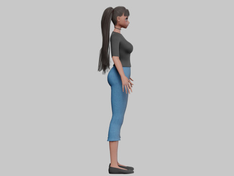 Classic Basic girl V28337 Model 3D