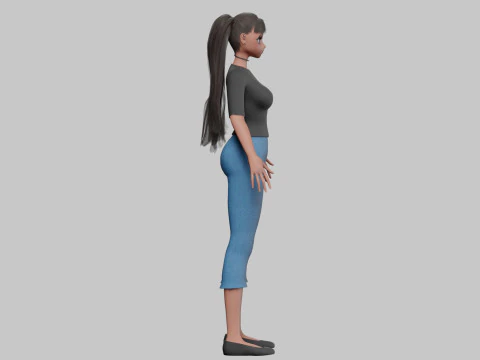 Classic Basic girl V28337 3D Model