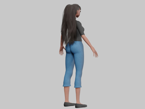 Classic Basic girl V28337 Model 3D
