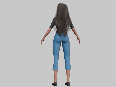 Classic Basic girl V28337 Model 3D