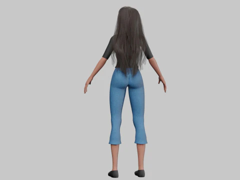 Classic Basic girl V28337 3D Model