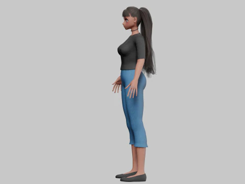 Classic Basic girl V28337 3D Model