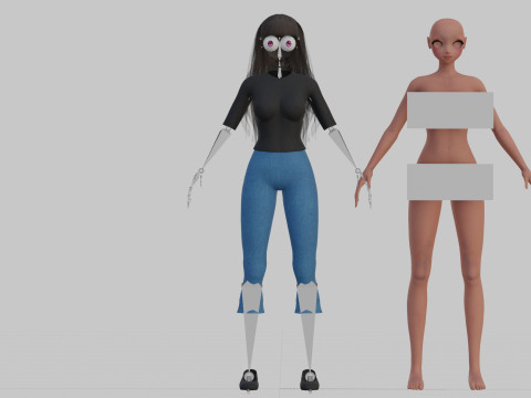 Classic Basic girl V28337 Model 3D