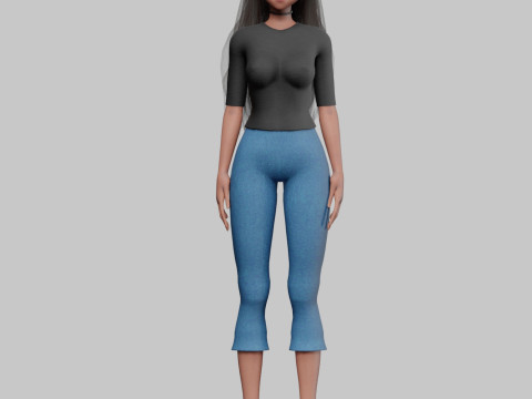 Classic Basic girl V28337 Model 3D
