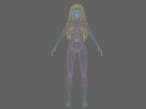 Classic Basic girl V28337 3D Model
