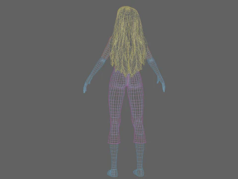 Classic Basic girl V28337 3D Model