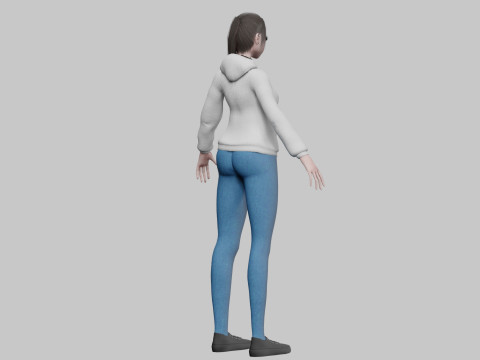 Cool anime girl V27287 Modello 3D