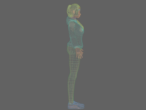 Cool anime girl V27287 Modello 3D