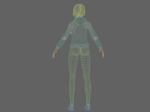 Cool anime girl V27287 Modello 3D