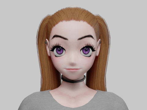 Cool Basic girl V23681 Model 3D