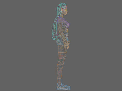 Cool Basic girl V23681 Model 3D