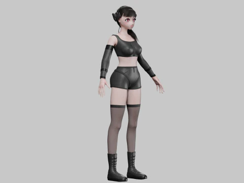 Cool cute girl V28523 3D Model
