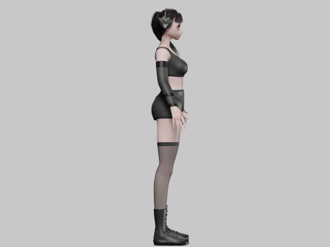 Cool cute girl V28523 3D Model