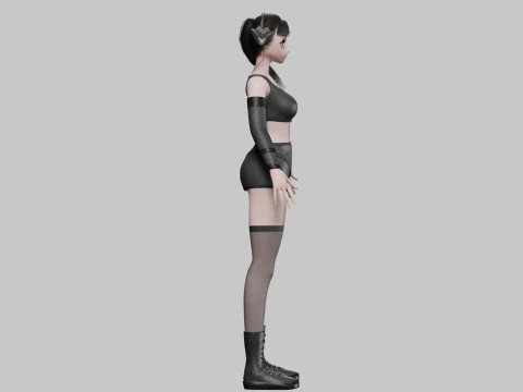 Cool cute girl V28523 3D Model