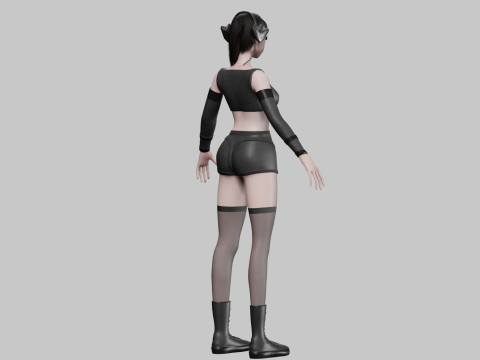 Cool cute girl V28523 3D Model