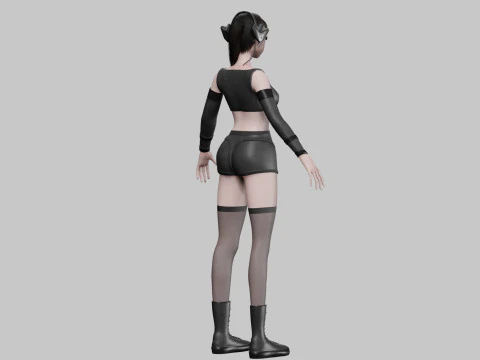 Cool cute girl V28523 3D Model