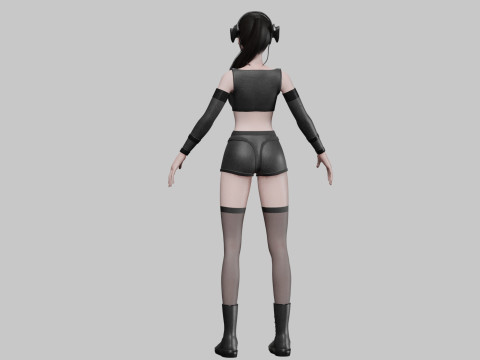 Cool cute girl V28523 3D Model