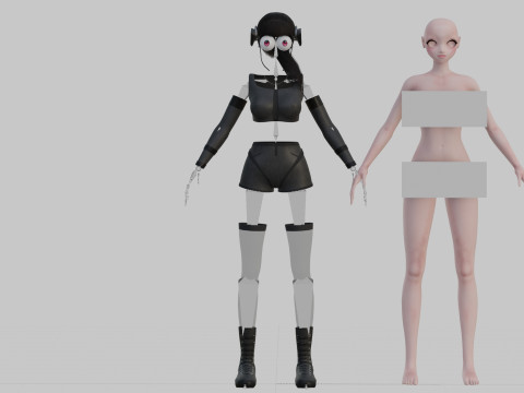 Cool cute girl V28523 3D Model