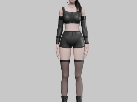 Cool cute girl V28523 3D Model