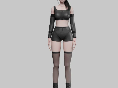 Cool cute girl V28523 3D Model
