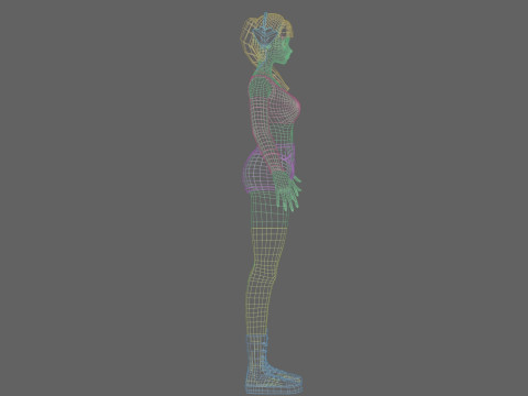 Cool cute girl V28523 3D Model