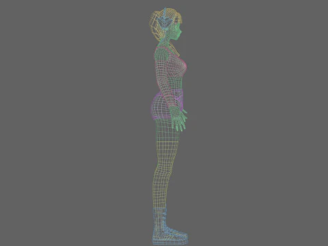 Cool cute girl V28523 3D Model