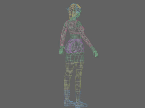 Cool cute girl V28523 3D Model