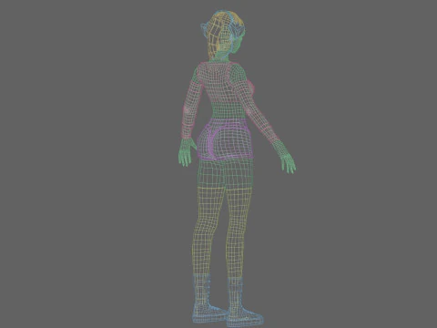 Cool cute girl V28523 3D Model