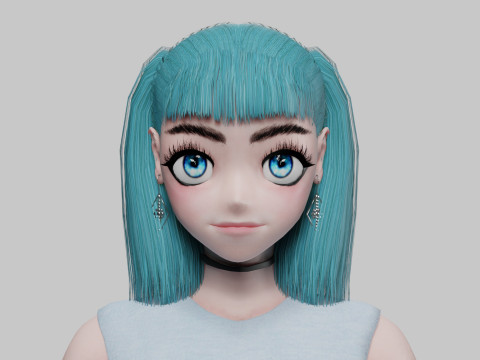 Cute anime girl V23846 Modelo 3D