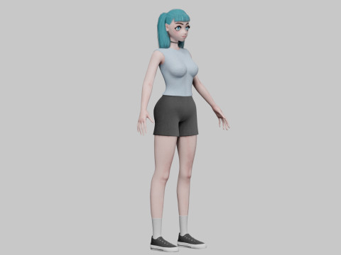 Cute anime girl V23846 Modelo 3D