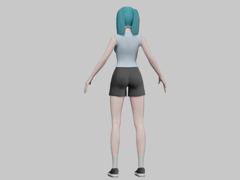 Cute anime girl V23846 Modelo 3D