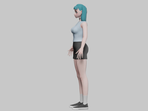 Cute anime girl V23846 Modelo 3D